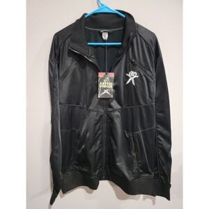 ARTFUL DODGER Men's 3X Black Embroidered Logo Zip Up Lightweight Jacket $98 NEW